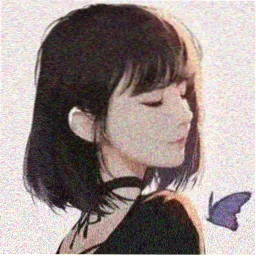复古暖调少女头像